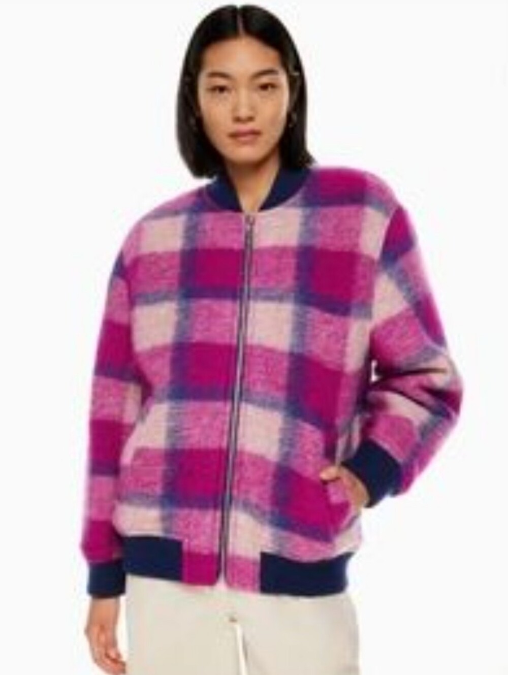 House of Harlow jacket bomber jacket plaid house of harlow 1960
